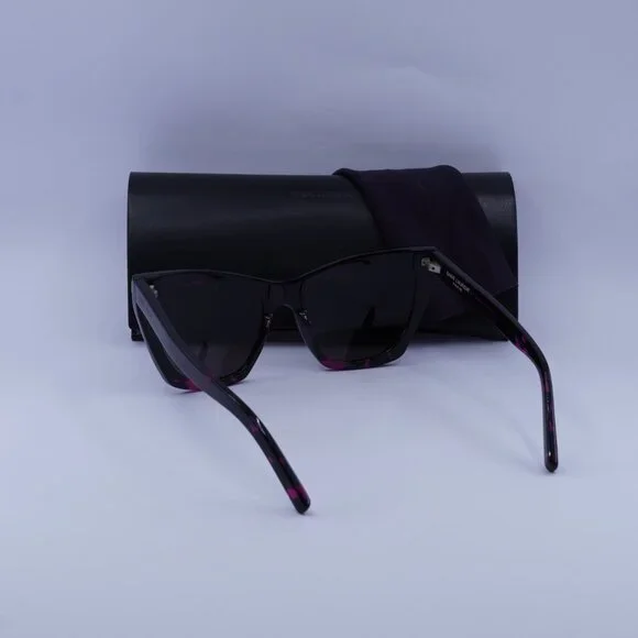 Saint Laurent SL214 KATE 009 Cat Eye Sunglasses - Black/Pink 
